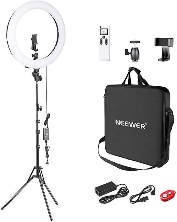 Neewer 12-inch LED Ring Light with Smartphone Holder
