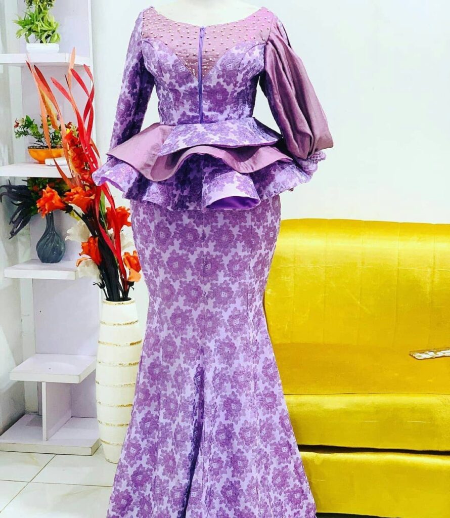 Lace gown styles for ladies