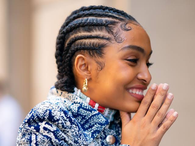 Cornrow hairstyle for ladies