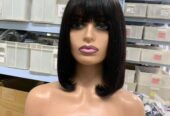 10inches 💯human hair fringe wig
