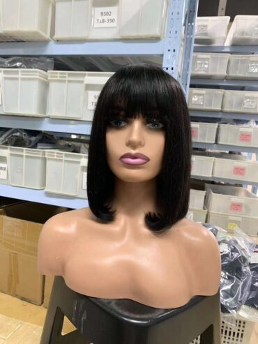10inches 💯human hair fringe wig