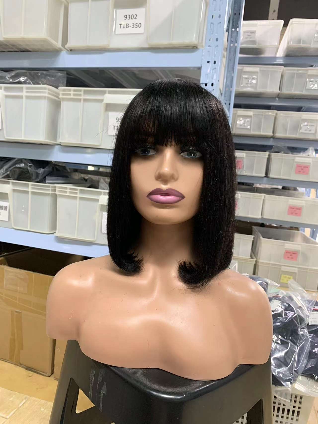10inches 💯human hair fringe wig