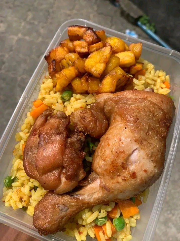 Fried rice and chicken