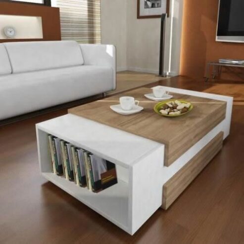 Multipurpose Center Table Coffee Table Chair With Book Shelf Furniture