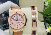 Hublot leather strap wristwatch with bracelet