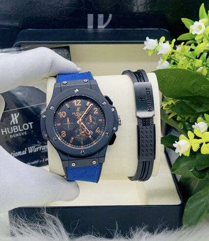 Hublot leather strap wristwatch with bracelet