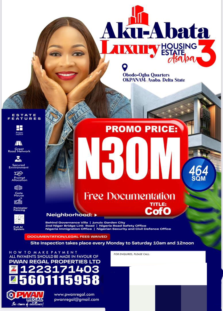 C of O Land in an Estate in Asaba