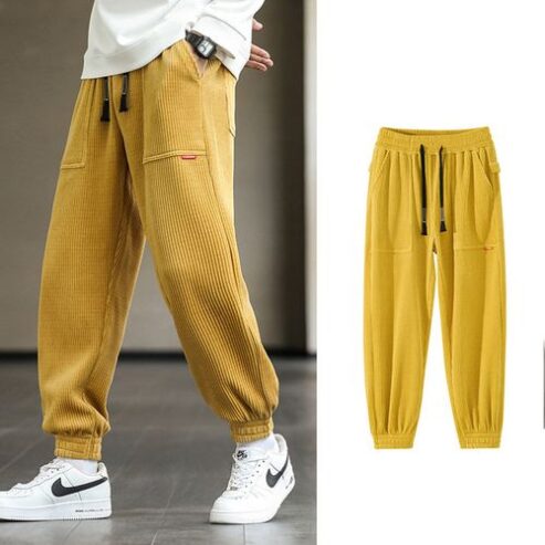 New Autumn Winter Corduroy Sweatpants Men Baggy Joggers Fashion