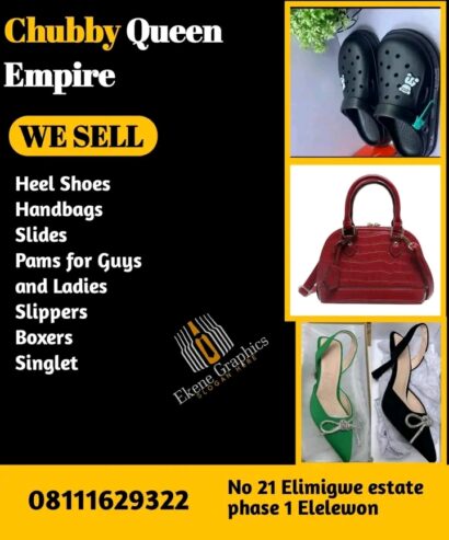 We sell bags shoes and many more