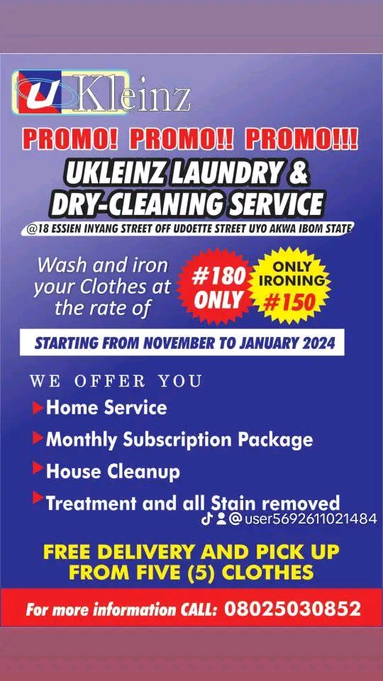 Dry cleaning services