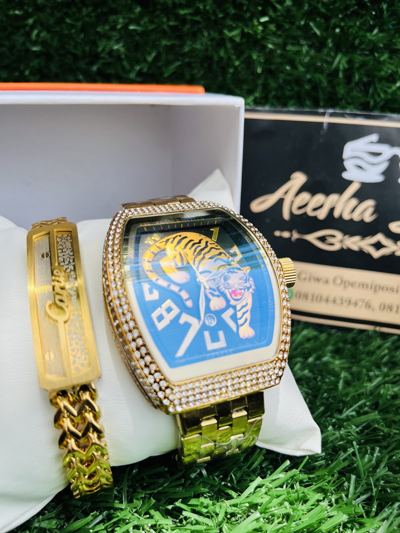 Wrist watch and bracelets