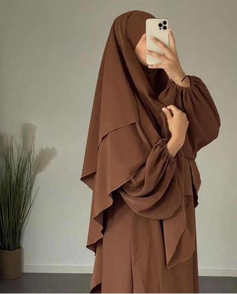 Two-step hijab and gown