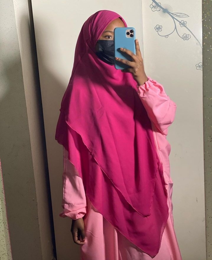 Two-step hijab and gown