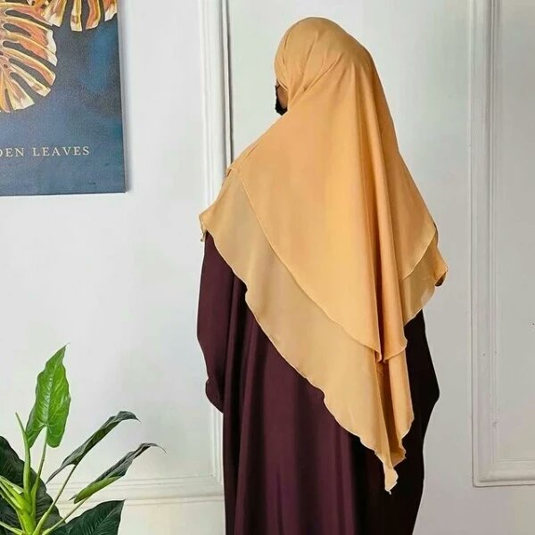 Two-step hijab and gown