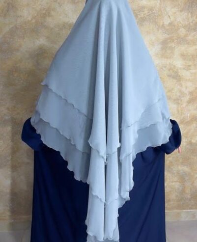 Three-step chiffon hijab and gown