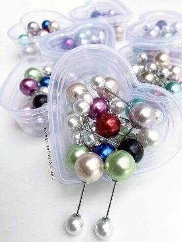 Box of straight colored ball pin