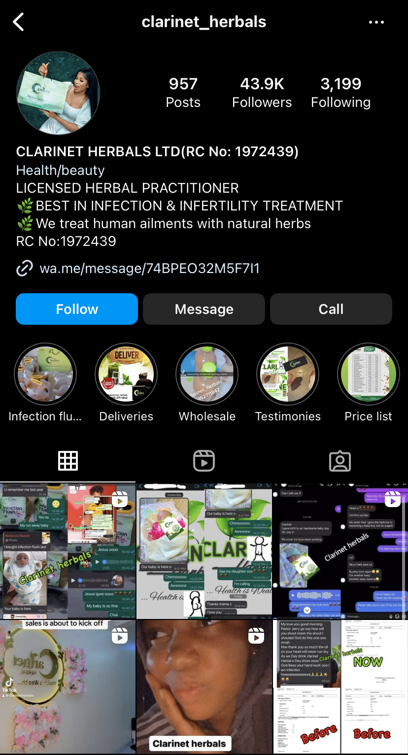 CLARINET HERBAL LTD