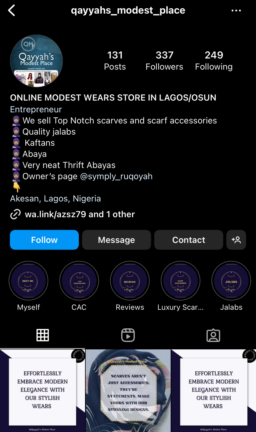 QAYYAH’s MODEST PLACE