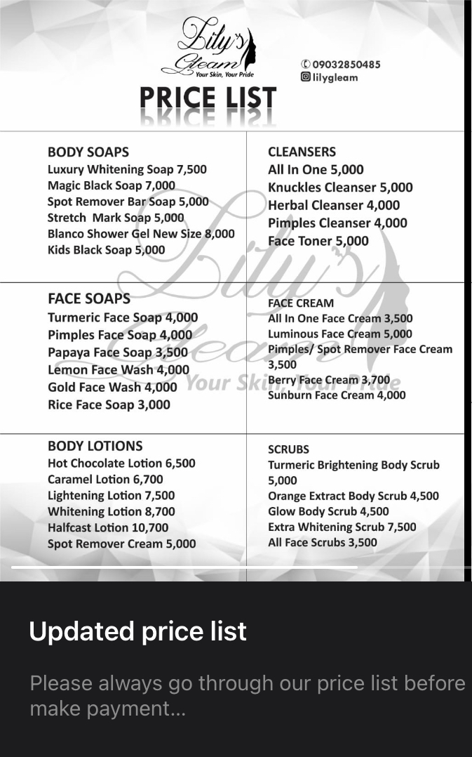 LILY’s GLEAM NATURAL SKINCARE