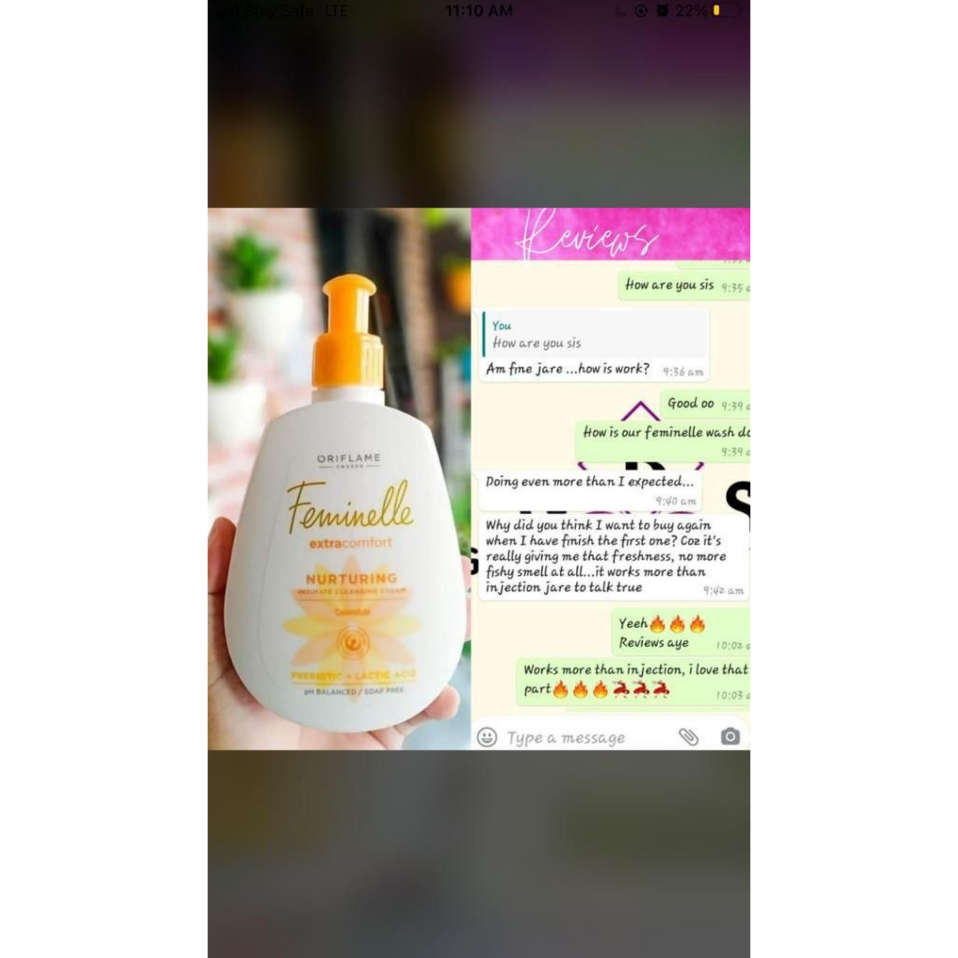 Oriflame feminelle intimate wash