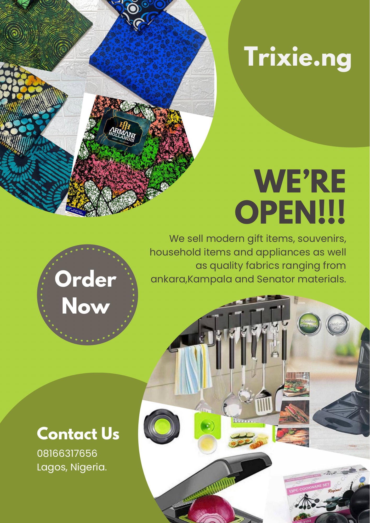 Attire and kitchen utensils