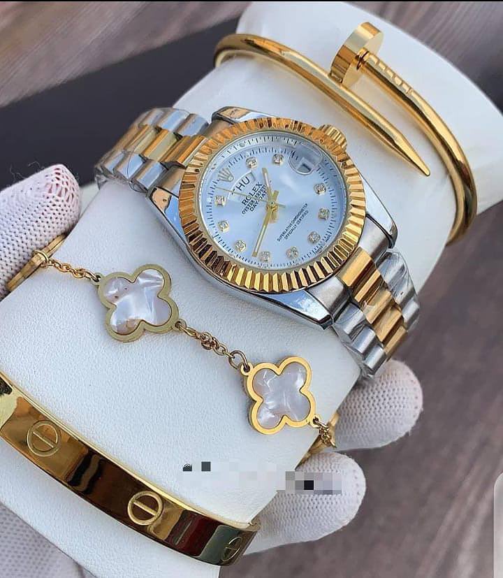 Ladies watch and jewellery gift set
