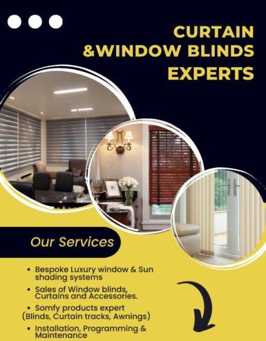 Curtain blinds and curtain installation