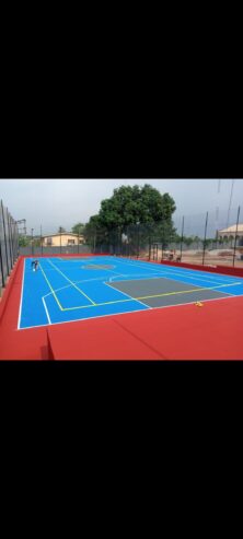 Construction of basketball court