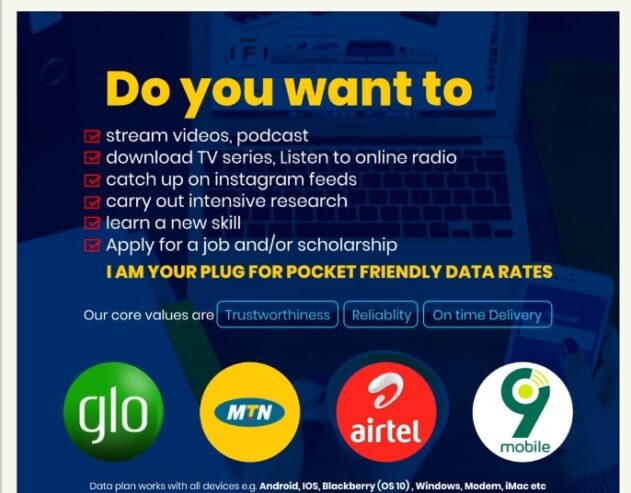 Data subscription and recharge airtime