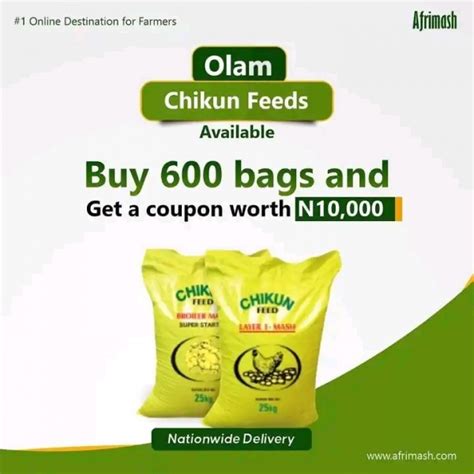 Ultima and Chikun Feed for sale in Large quantities at Olam mill Nigeria Limited