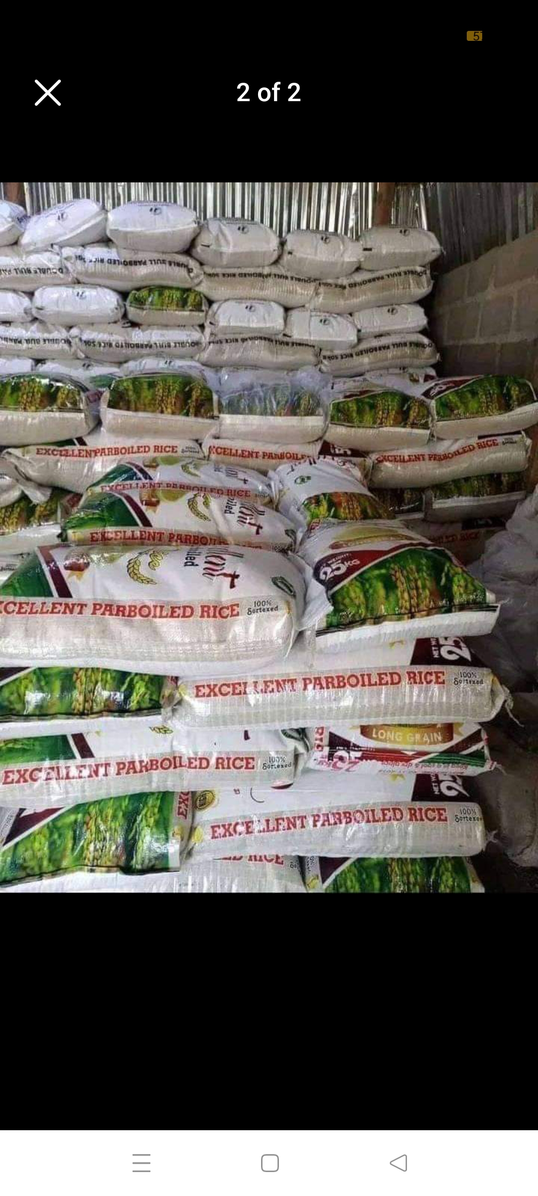 CUSTOM AUCTION OF BAGS OF RICE