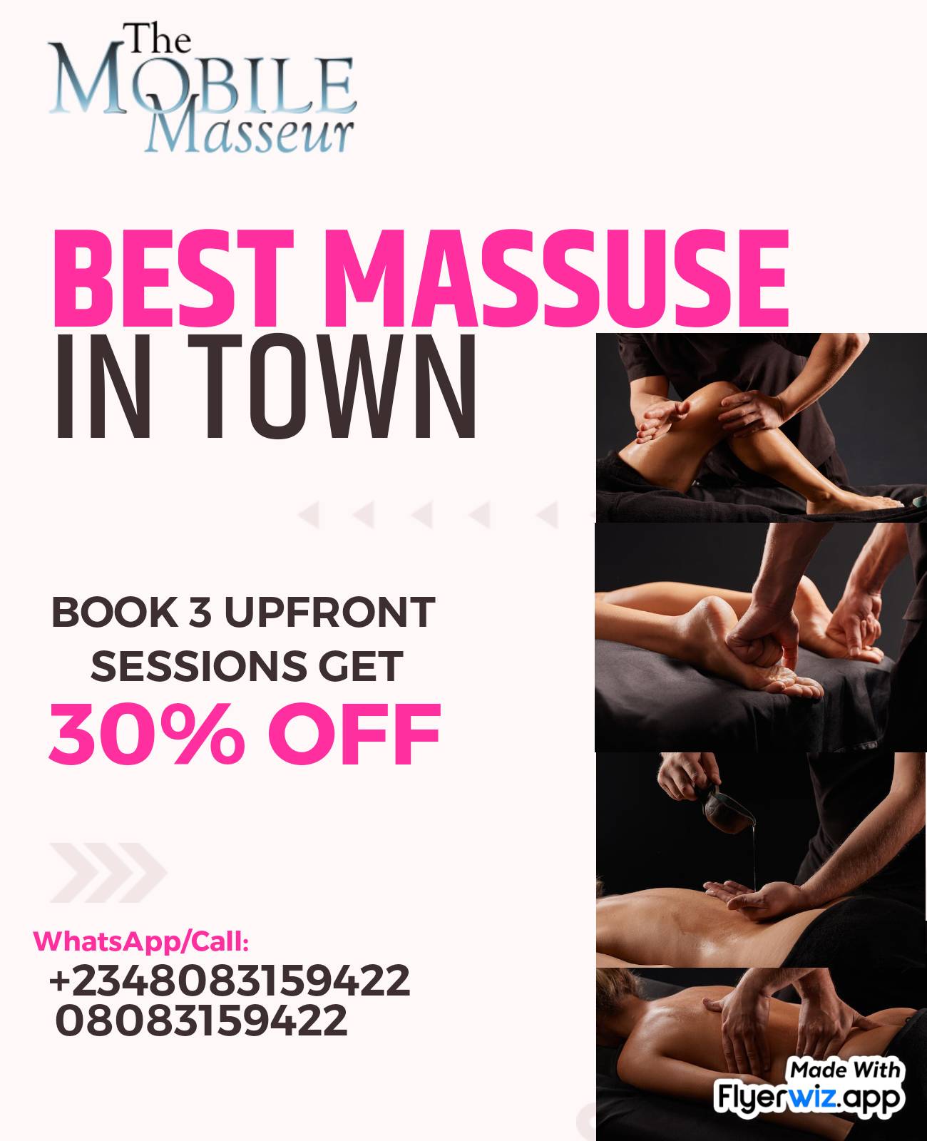 Mobile massage services for overall wellbeing and healthy lifestyle