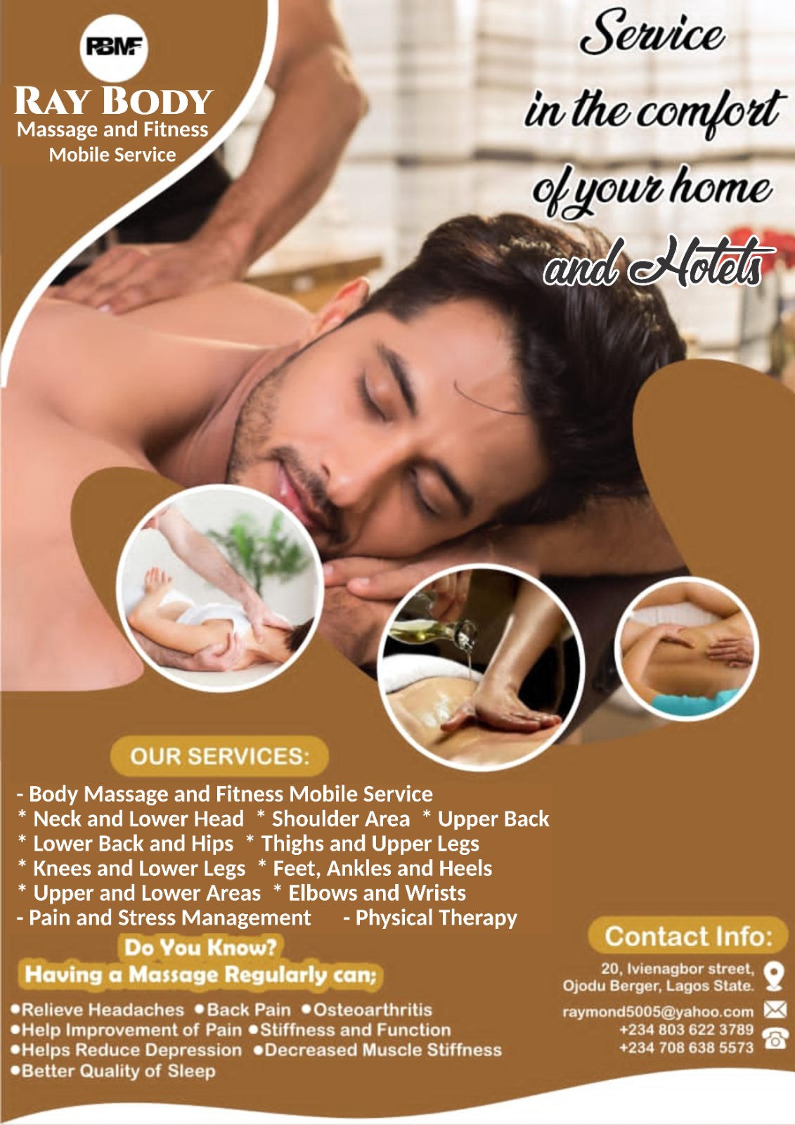 Ray body massage mobile service