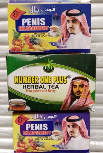 Number One Plus Herbal Tea+2 VIP Penis Enlargement Powder Tea for Manpower and Delay