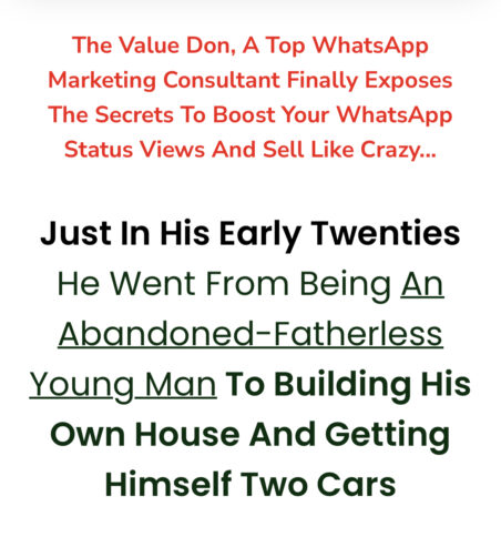 The WhatsApp Status Booster and Monetization Course Academy By Samson Egbums