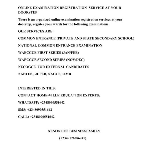 ONLINE EXAMINATION REGISTRATION SERVICE AT YOUR DOORSTEP