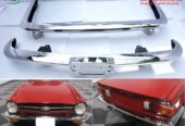 Triumph TR6 bumpers with number license plate shield (1974-1976)