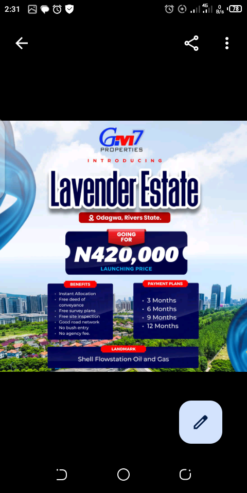 BUY LAND FROM GM7 PROPERTIES AND PAY SMALL SMALL WITHOUT STRESS