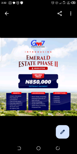 BUY LAND FROM GM7 PROPERTIES AND PAY SMALL SMALL WITHOUT STRESS